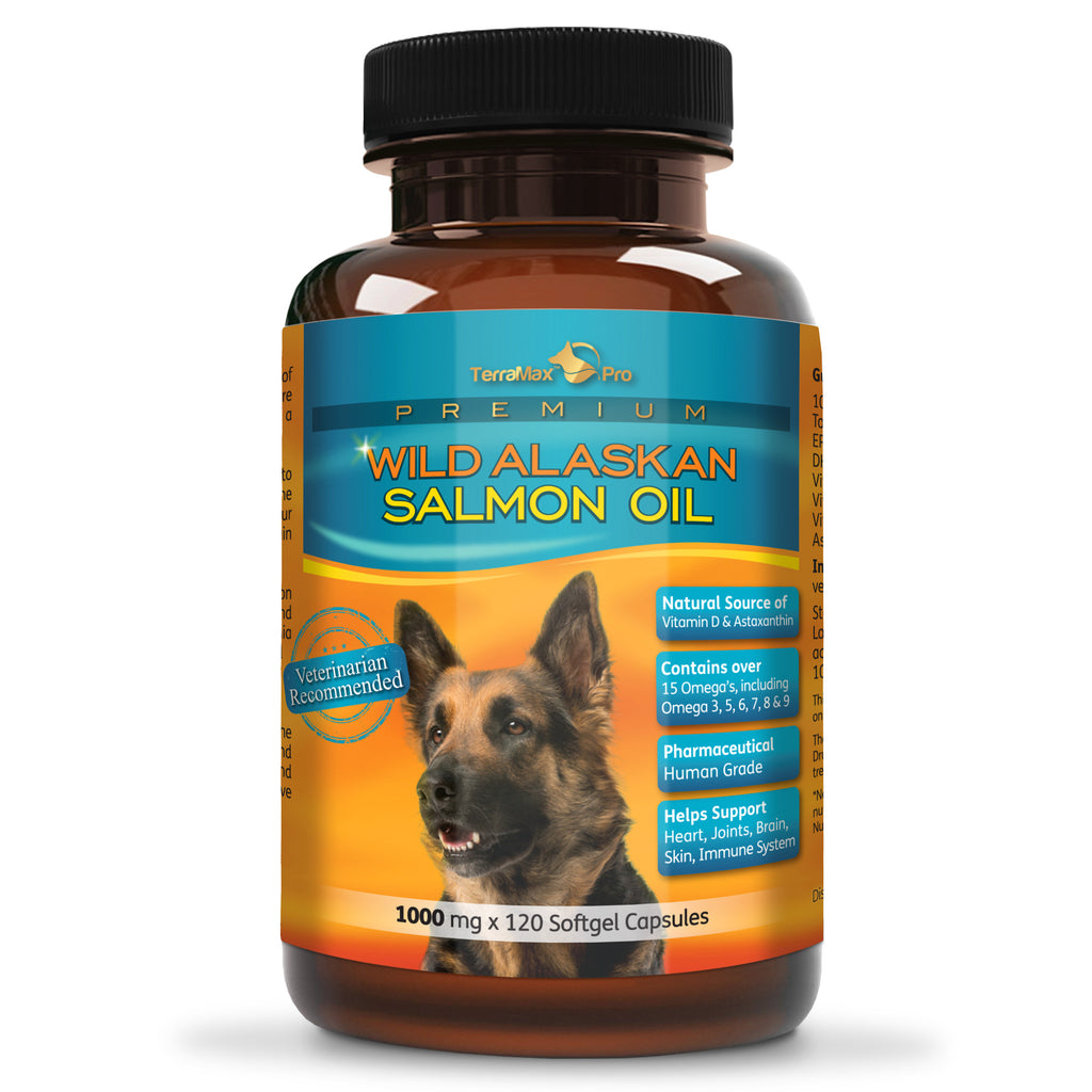 Premium Wild Alaskan Salmon Oil for Dogs and Cats in Easy-to-Use Softgels